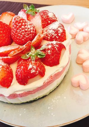 ❄︎簡単❤️ひな祭り三色ムースケーキ❄︎-レシピのメイン写真