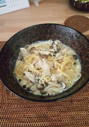 ランチに♪キノコのスープパスタ♪-レシピのメイン写真