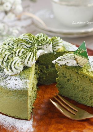 抹茶のスフレチーズケーキ-レシピのメイン写真
