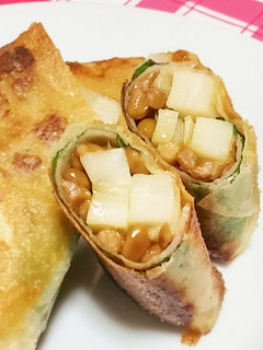 納豆ねばねばレンコンほくほく春巻き-レシピのメイン写真