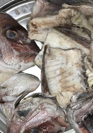 鯛のあらの下処理(霜降り)-レシピのメイン写真