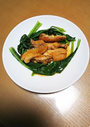 鶏肉と小松菜の照り焼き-レシピのメイン写真