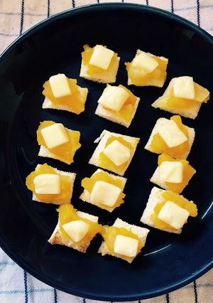 離乳食後期＊カボチャのチーズトースト-レシピのメイン写真