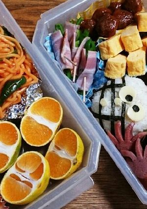 サッカーの試合ぃ、頑張れ！弁当-レシピのメイン写真