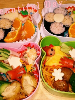 ポニョとお雛祭り弁当-レシピのメイン写真