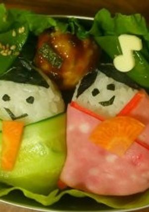 キャラ弁初級者向け！雛祭りにお雛様弁当！-レシピのメイン写真