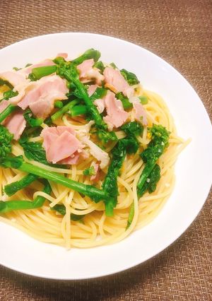 春香る✤菜の花とベーコンの和風パスタ-レシピのメイン写真