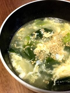 ネギたっぷり!わかめスープ-レシピのメイン写真