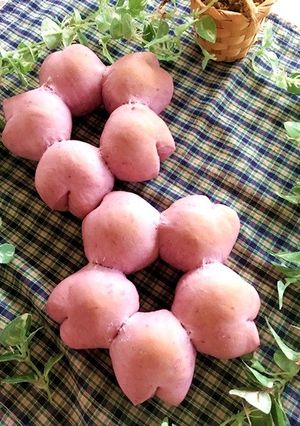 発酵1分!時短パン★桜の花びらパン-レシピのメイン写真