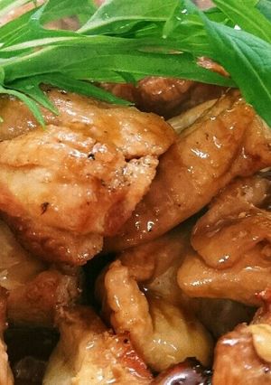 カキ醤油で作った割下で簡単鶏肉の照り焼き-レシピのメイン写真