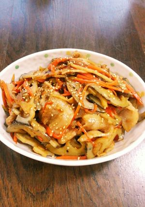 蓮根と豚肉のきんぴら-レシピのメイン写真