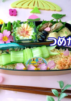 ひな祭り デコ弁当 花びら 簡単 詰め方-レシピのメイン写真