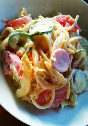 パスタでボリュームシンプルサラダ♪-レシピのメイン写真