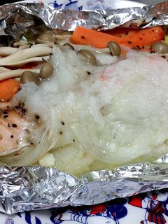 鮭と山芋のホイル焼き-レシピのメイン写真
