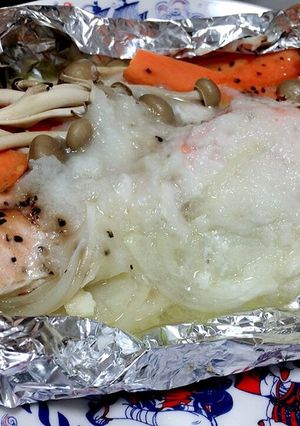 鮭と山芋のホイル焼き-レシピのメイン写真