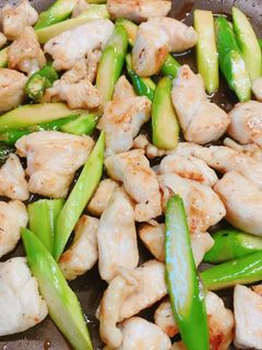 簡単!鶏むね肉とアスパラの中華風炒め-レシピのメイン写真