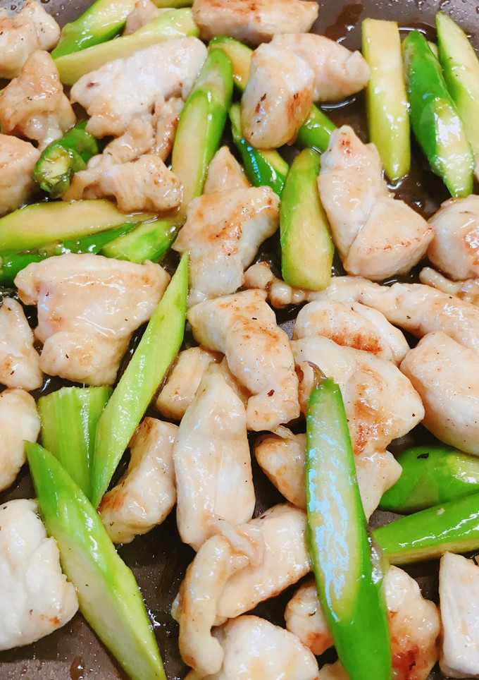 簡単！鶏むね肉とアスパラの中華風炒め-レシピのメイン写真