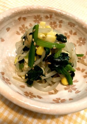 もやしとほうれん草とコーンの中華サラダ-レシピのメイン写真