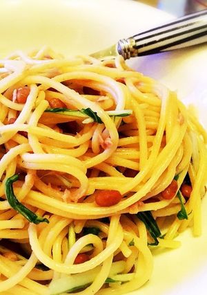 超簡単！ツナマヨ納豆パスタ♪-レシピのメイン写真