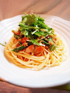 シーチキンと水菜のふんわりパスタ♡-レシピのメイン写真