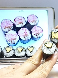 寿司型・模様巻き(お花見で一杯)-レシピのメイン写真