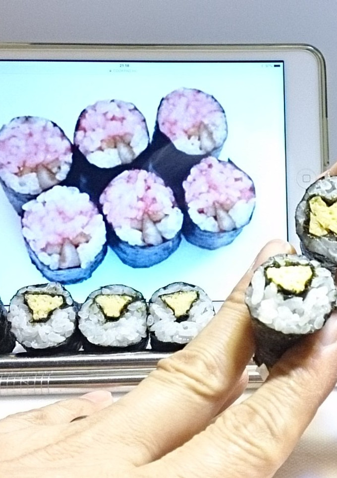 寿司型・模様巻き(お花見で一杯)-レシピのメイン写真
