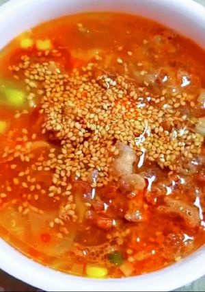カップラーメンで担々麺-レシピのメイン写真