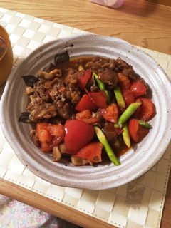 豚肉とアスパラとトマトの甘辛炒め-レシピのメイン写真