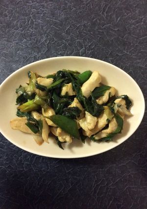 鶏胸肉と葉玉ねぎのオイスターソース炒め♪-レシピのメイン写真