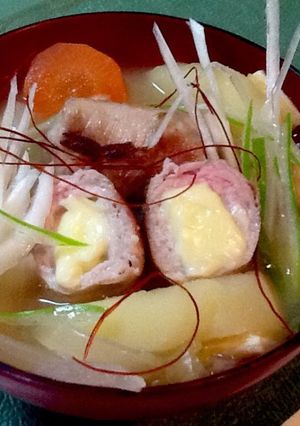 具沢山味噌汁・豚チーズロール-レシピのメイン写真