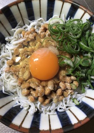 忙しい朝に！3分で作れる！納豆しらす丼-レシピのメイン写真