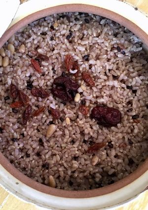 【韓国の味】黒米入り薬膳ご飯、おこげ付き-レシピのメイン写真