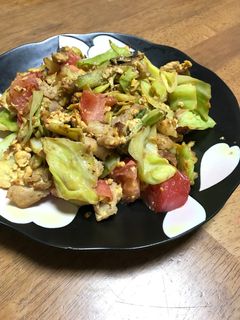 豚肉とキャベツの卵とじ-レシピのメイン写真