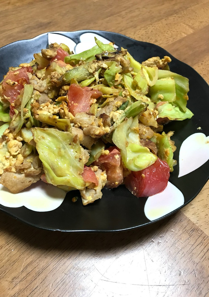 豚肉とキャベツの卵とじ-レシピのメイン写真