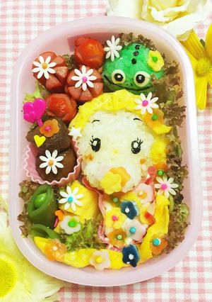 ディズニープリンセスラプンツェルキャラ弁-レシピのメイン写真