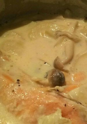 乳製品なし☆鮭のヘルシー豆乳鍋-レシピのメイン写真