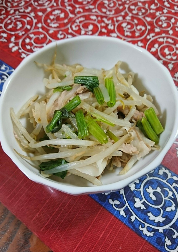 もやしと豚こま肉の重ね蒸し-レシピのメイン写真
