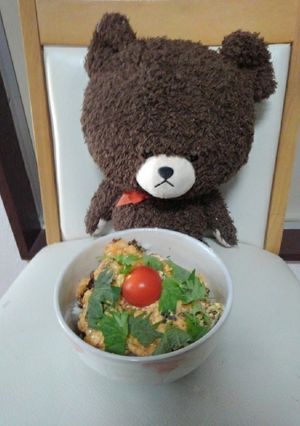 たまかま納豆キムチ入りの丼ぶり！-レシピのメイン写真