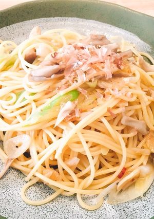 春の長葱ときのこのパスタ-レシピのメイン写真