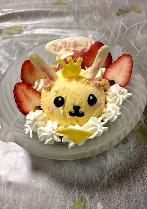 ひな祭りに♪簡単可愛い、うさぎアイス-レシピのメイン写真