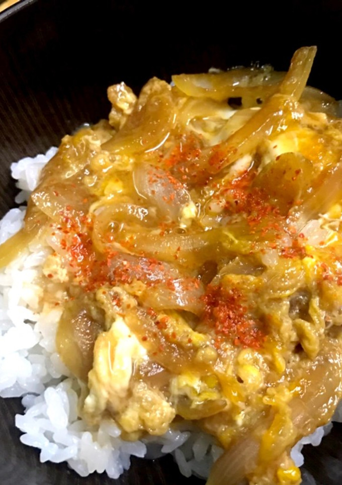 超簡単 たまご丼 タマネギ 卵のみ 安い-レシピのメイン写真
