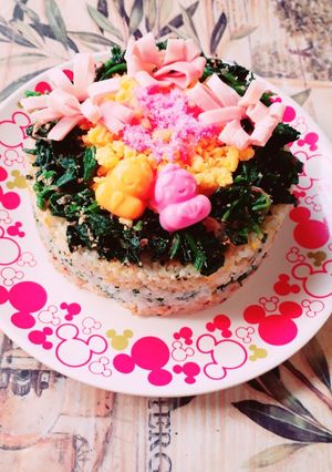 桃の節句のご飯でケーキ-レシピのメイン写真