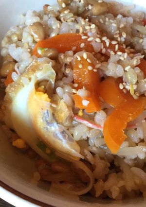 納豆とパプリカの中華まぜご飯-レシピのメイン写真