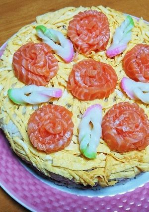 ひな祭りケーキ寿司-レシピのメイン写真