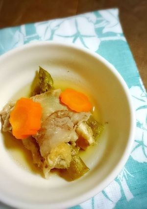 アスパラと油揚げの豚巻き煮-レシピのメイン写真