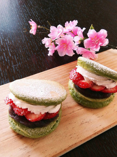 抹茶パンケーキサンド-レシピのメイン写真