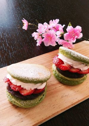抹茶パンケーキサンド-レシピのメイン写真