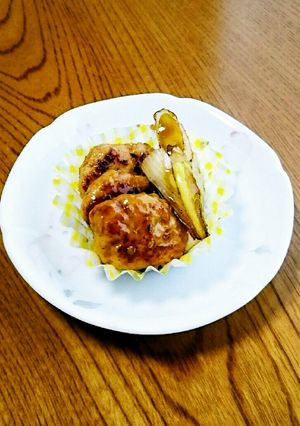鶏団子とネギの焼肉のたれ炒め♥-レシピのメイン写真