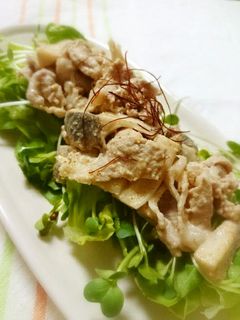 豚肉ときのこの冷しゃぶ 手作りごまだれ-レシピのメイン写真