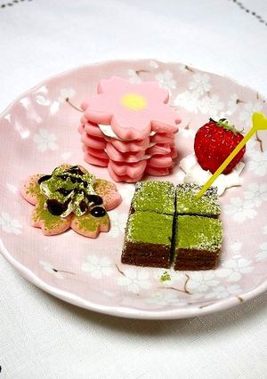 簡単！春☆抹茶ガトーショコラ-レシピのメイン写真